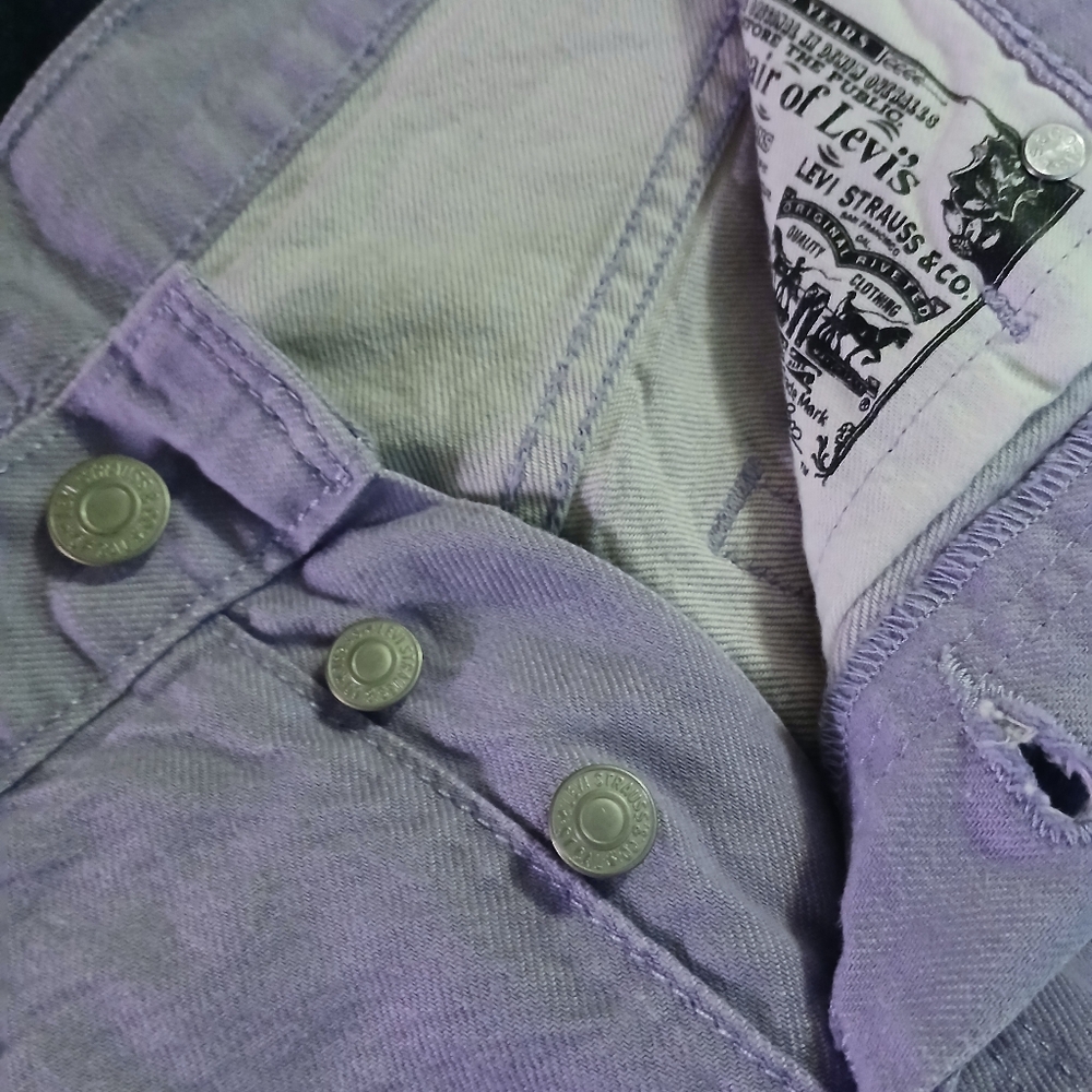 Levi's Lavender Button-Fly Jeans